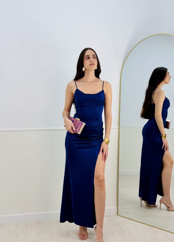 VESTIDO LUNA AZUL MARINO