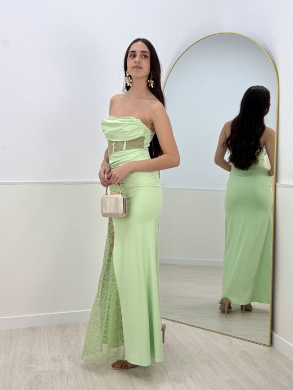 VESTIDO AMANECER VERDE MENTA - Imagen 3
