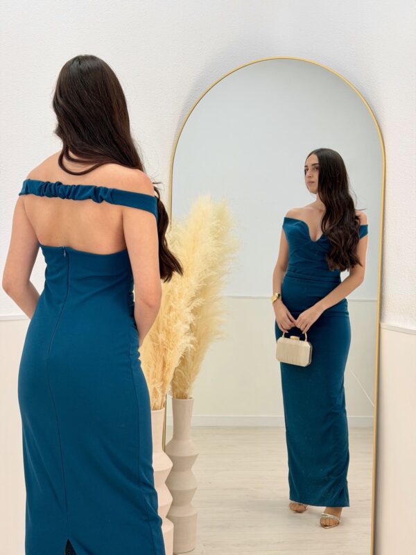 VESTIDO VERSALLES PETROLEO - Imagen 2