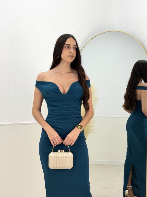 VESTIDO VERSALLES PETROLEO