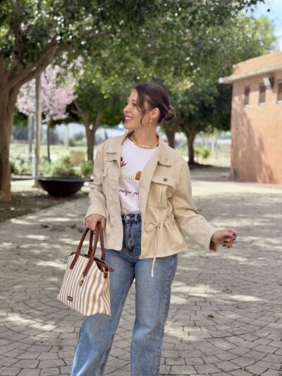 Chaqueta Antelina crudo