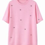 Camiseta corazones rosa