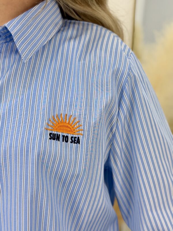 Camisa combinada 2 piezas azul - Imagen 2