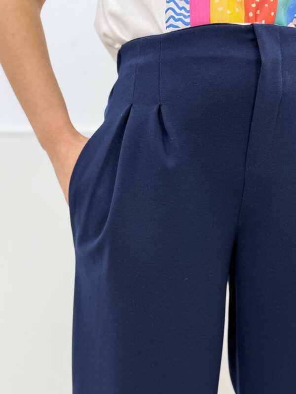 Pantalón pinzas Soft azul marino - Imagen 2
