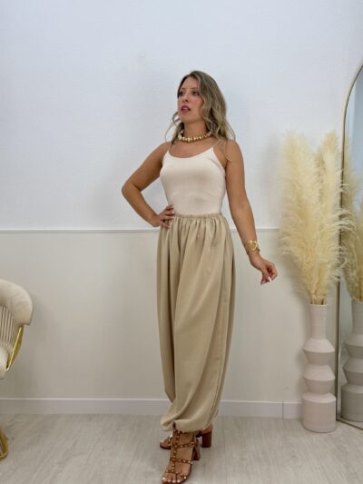 Pantalón bombacho satinado