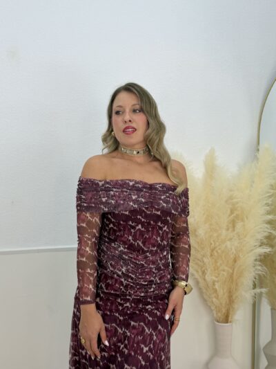 Vestido líandra vino