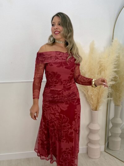 Vestido Scarlet Bardot