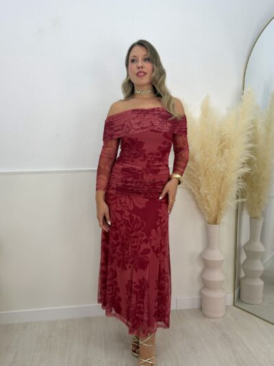 Vestido Scarlet Bardot