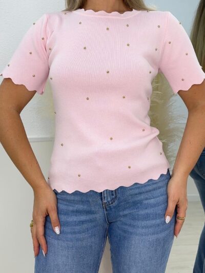 Camiseta clara rosa