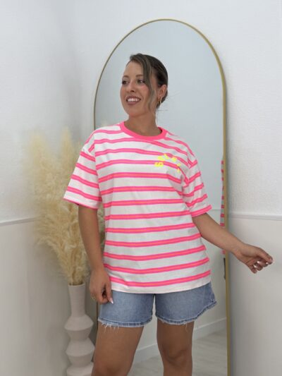 Camiseta soleil club rosa