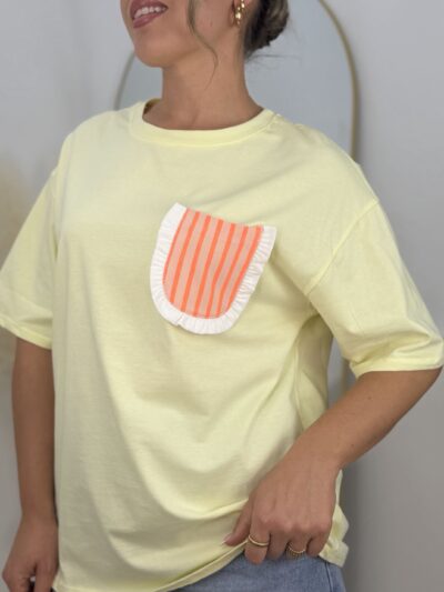 Camiseta chic amarillo pastel