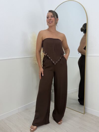Pantalón stradivari marrón