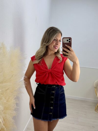 Blusa lazo rojo