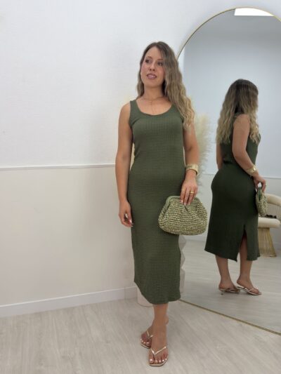 Vestido bambu verde