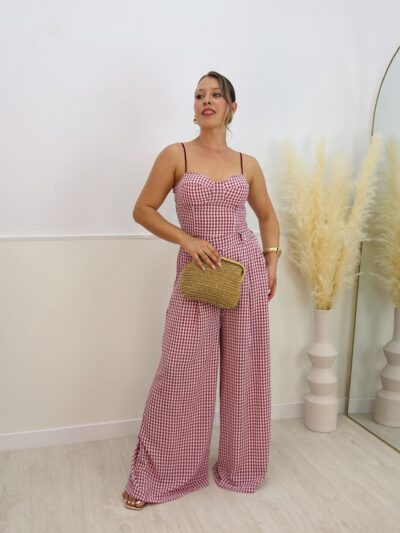 Conjunto corsé granate