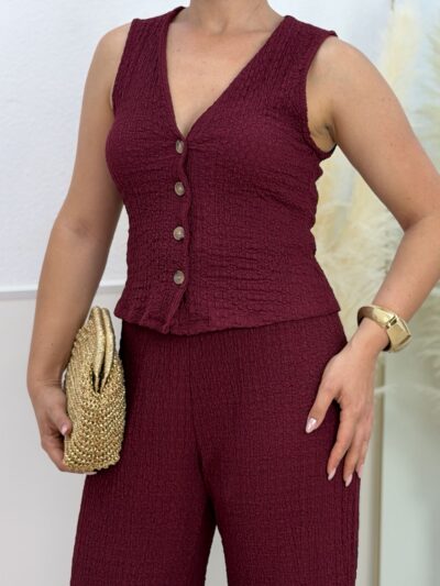 Conjunto bambu confort granate