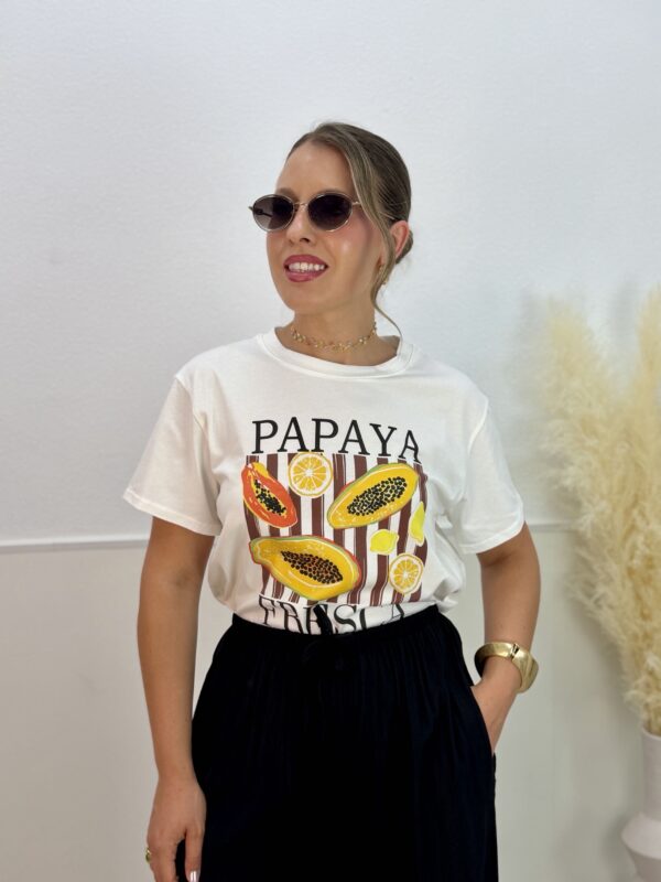 Camiseta papaya marrón
