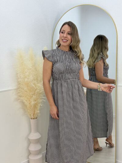 Vestido vichy chocolate