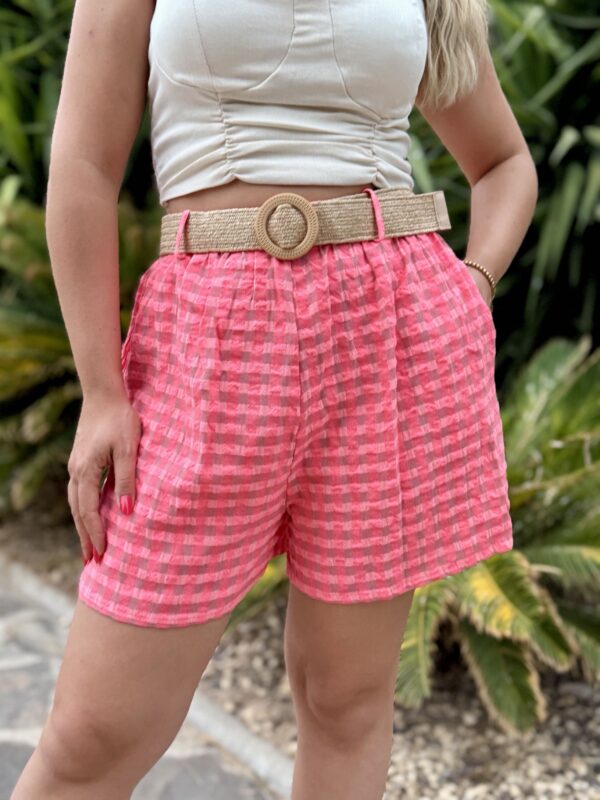 Pantalón short neón naranja