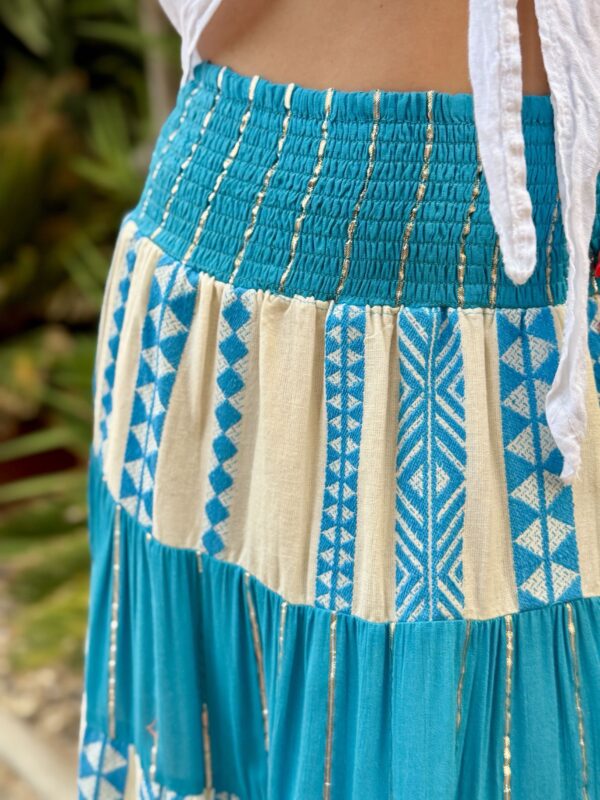Falda boho celeste - Imagen 2