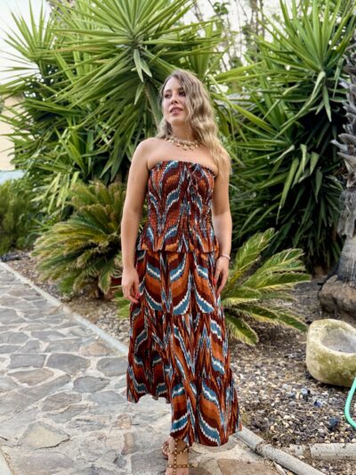 Vestido Marea Salvaje teja