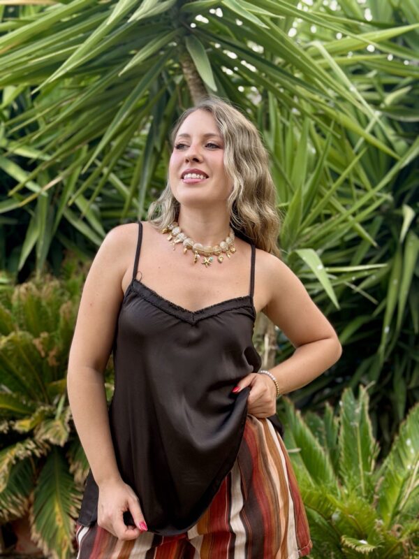 Lencera satinada Brisa de Capri chocolate