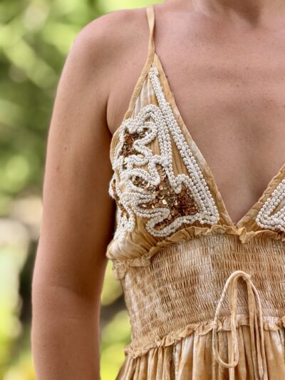 Vestido islas camel