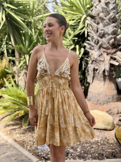 Vestido islas camel
