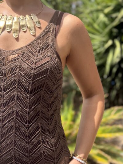 Vestido playa bahía Marrón