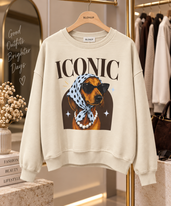 Sudadera perrito beige