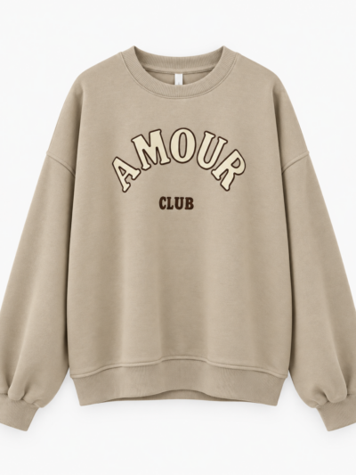 SUDADERA AMOUR CLUB BEIGE