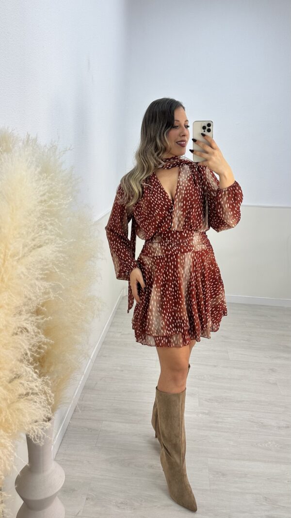 Vestido encanto teja