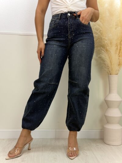 Pantalón bombarrel brillo
