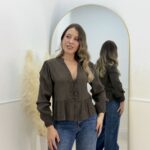 Blusa sakura marron