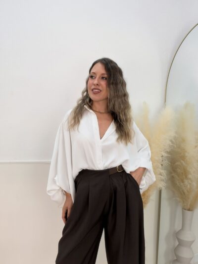 Camisa princes satinada blanca